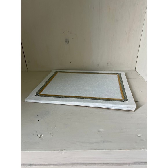 Southworth Gold Foil Inlay Certificate Stationary Paper Bulk + CD for Templates - Picture 4 of 5